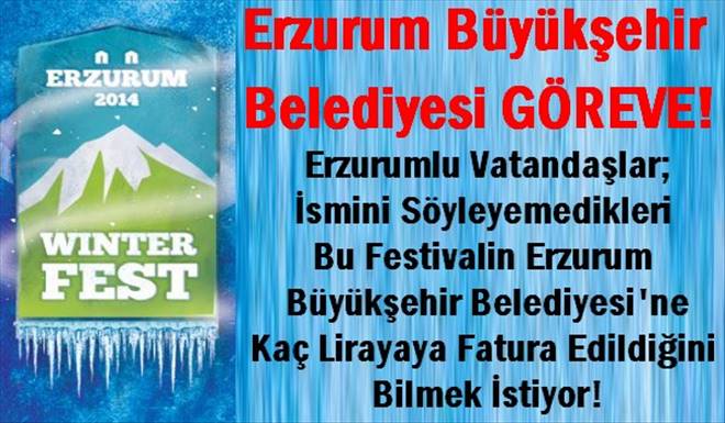 Erzurumlu Bu Festivalin faturasını Merak Ediyor!
