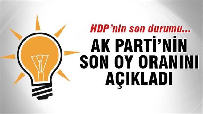 Mahir Ünal, AK Parti`nin son oy oranını açıkladı