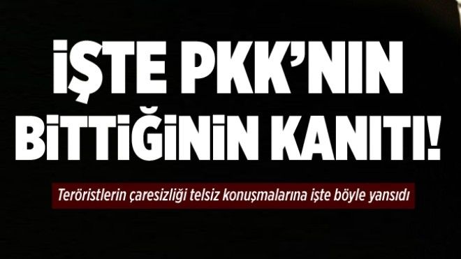 PKK BİTİYOR