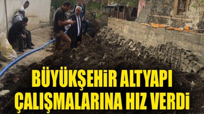 Erzurum Büyükşehir Beleiyesi ilçelerde altyapı çalışmalarına hız verdi